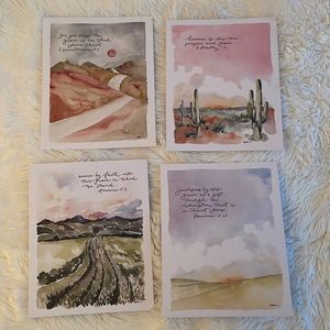 Grace Laced prints on card-stock 8/10 Set of 4